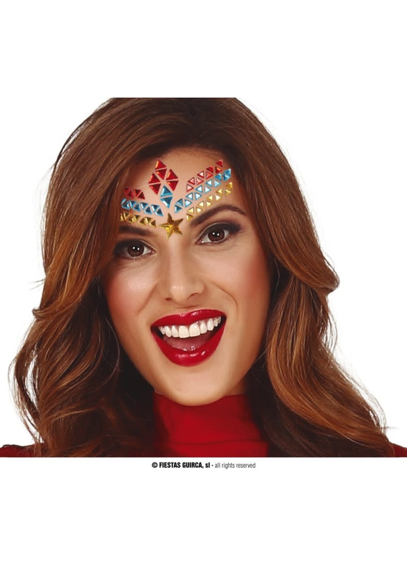 Feestkleding Breda Gezicht sticker Superheld