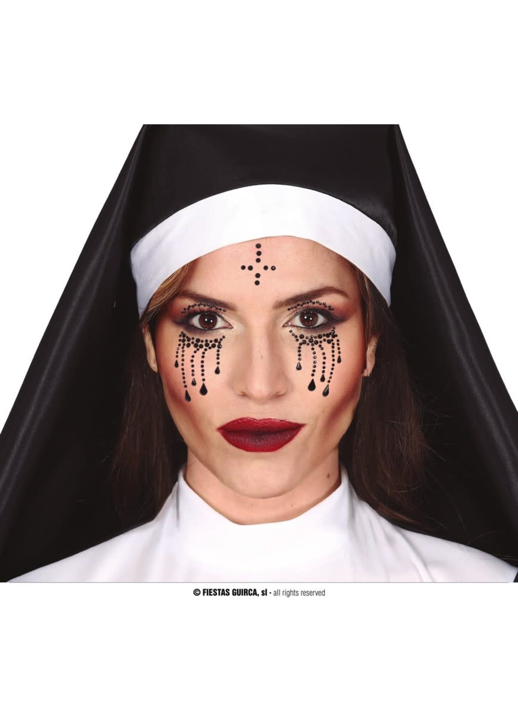 Fiestas Guirca Gezichtssticker gothic non
