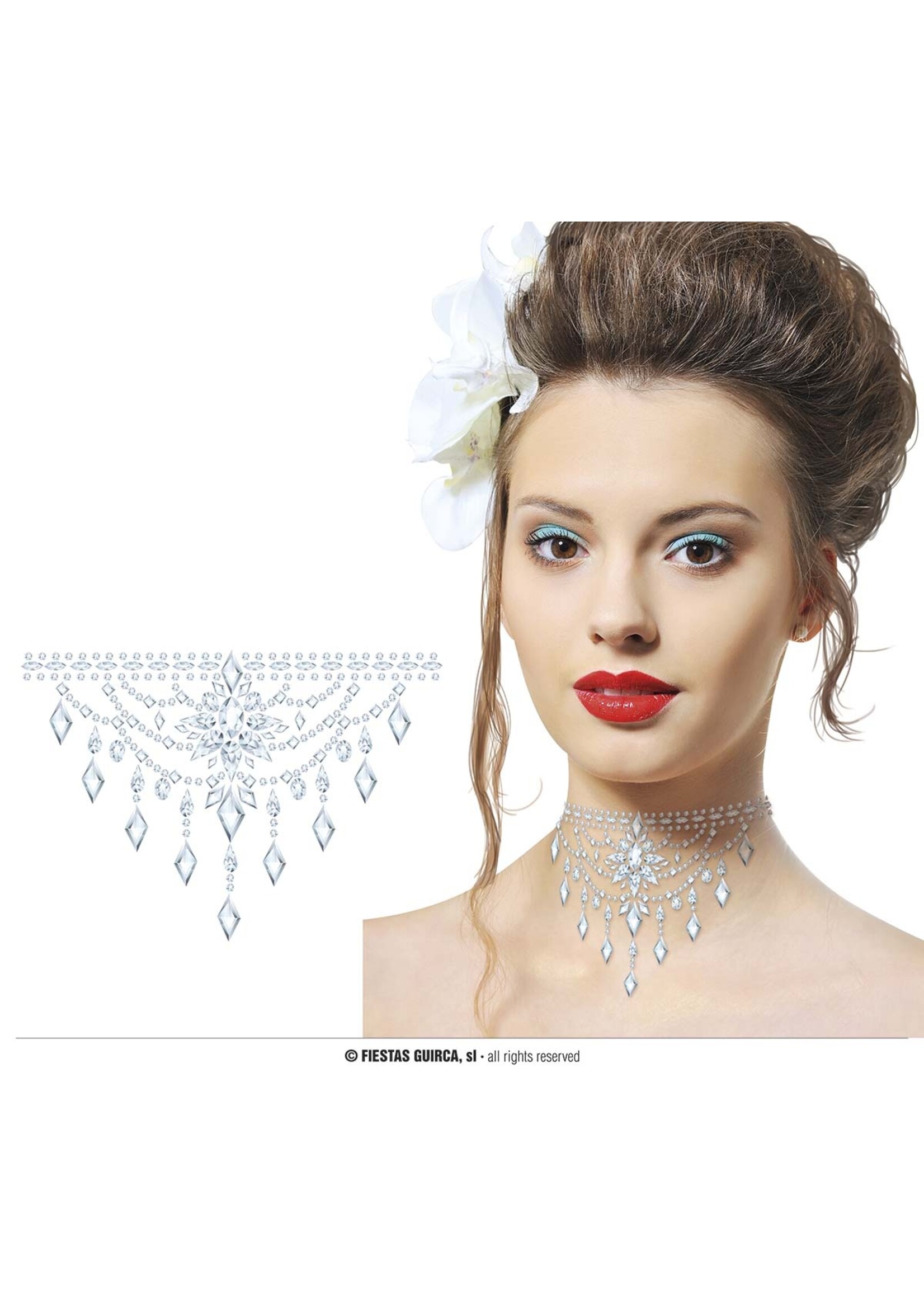 Fiestas Guirca Glitterende nek stickers