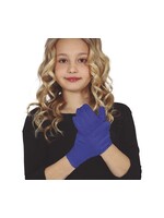 Feestkleding Breda Handschoenen kind Blauw 17cm