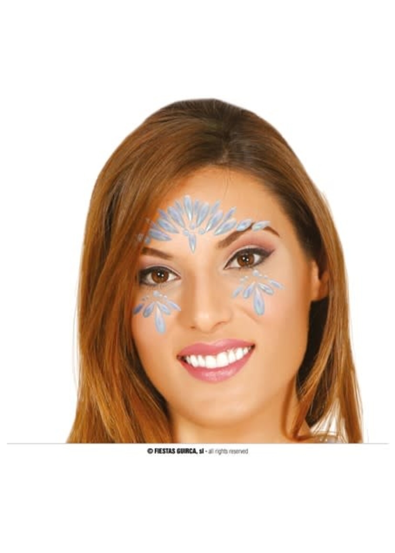 Fiestas Guirca Gezicht sticker Glow in The Dark