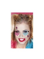 Fiestas Guirca Gezichtssticker dangerous roze en blauw