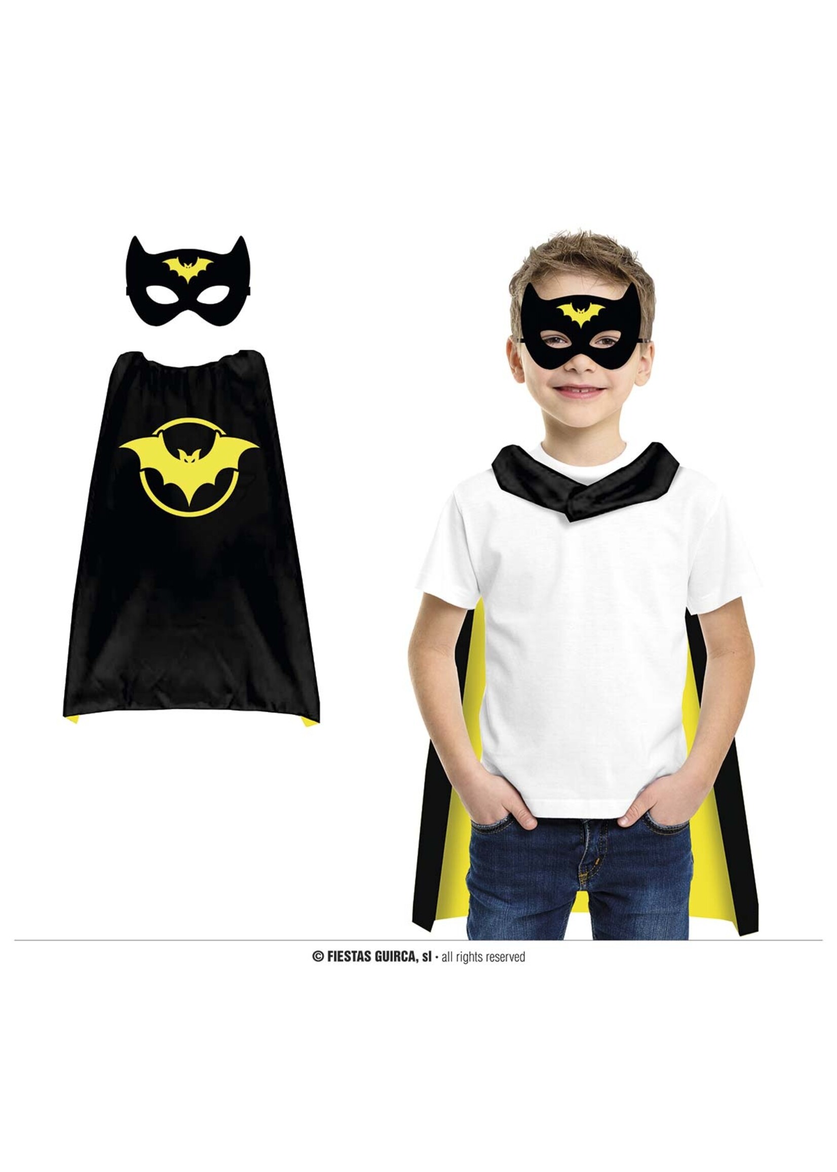 Fiestas Guirca Vleermuisheld cape en masker set