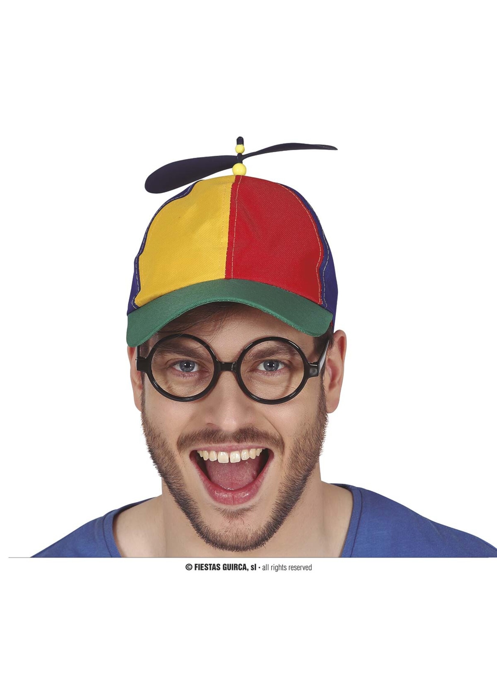 Feestkleding Breda Multicolor pet met propeller