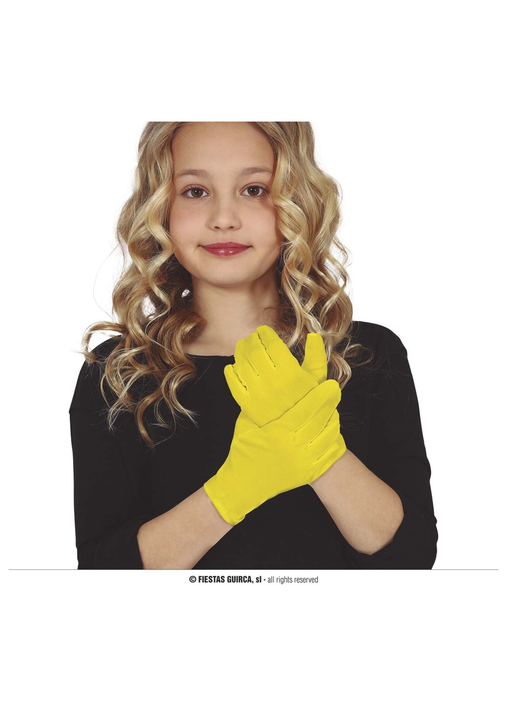 Feestkleding Breda Gele handschoenen kinderen