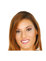 Fiestas Guirca Gezicht sticker zilver