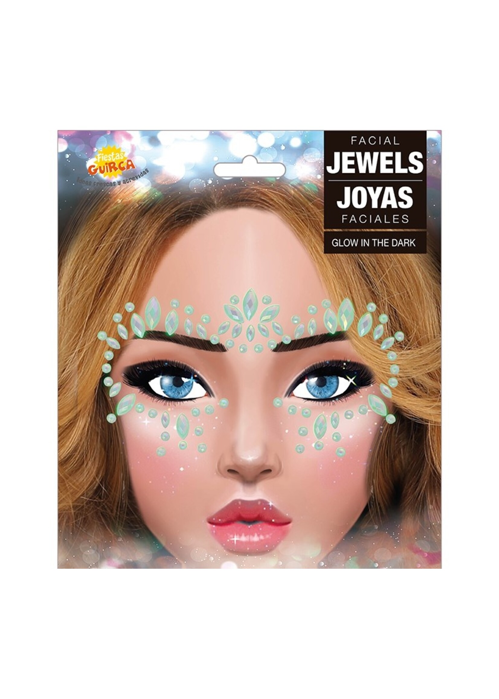 Fiestas Guirca Gezicht sticker Glow in the dark