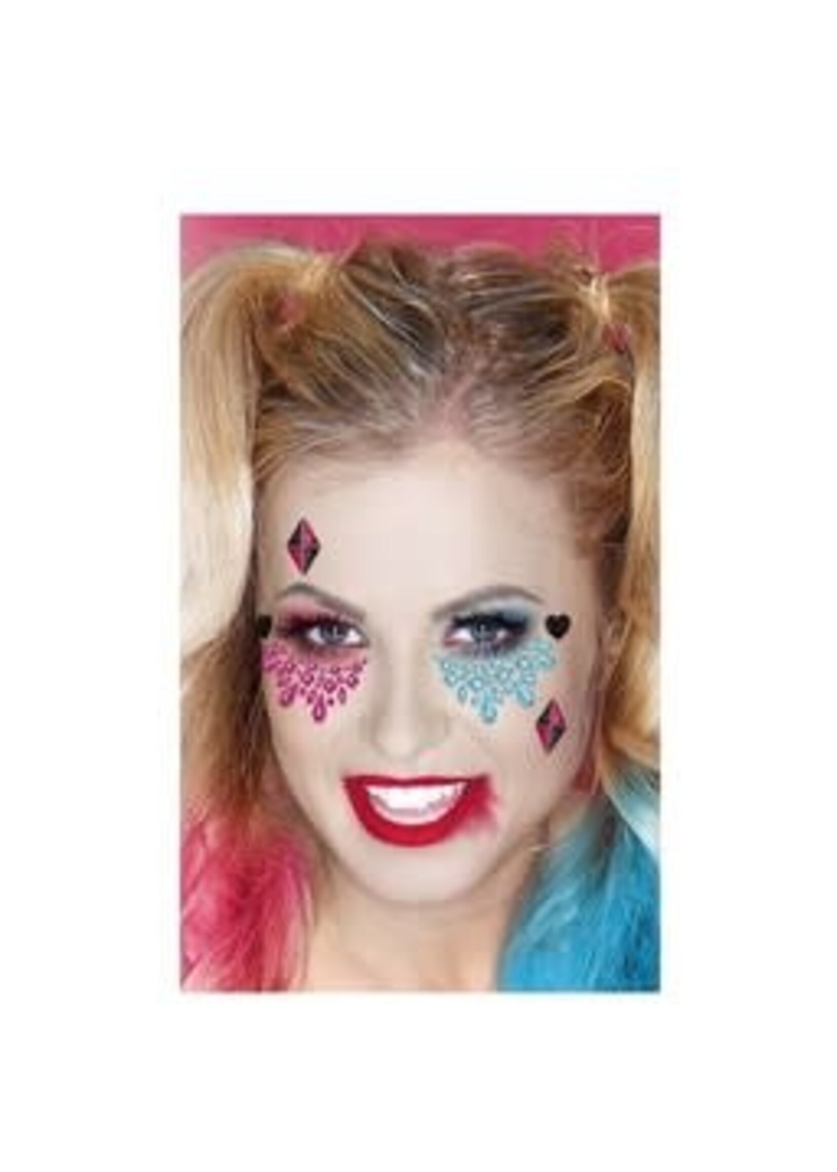 Fiestas Guirca Gezicht sticker rood / blauw