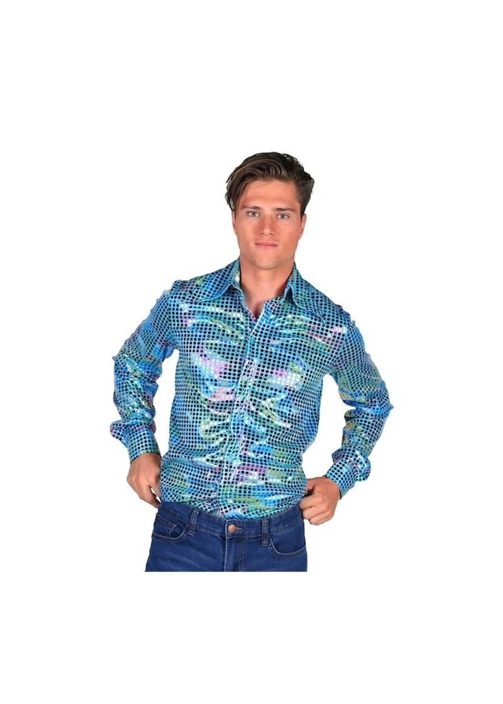 Thetru Heren shirt disco turquoise