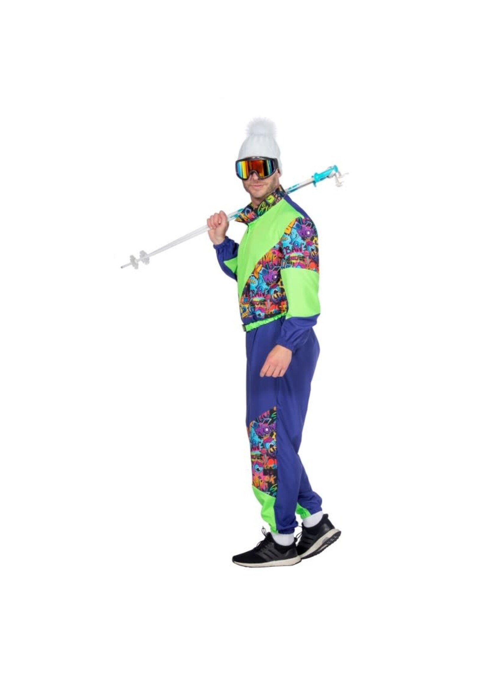 Feestkleding Breda Skipak retro 80's print heren