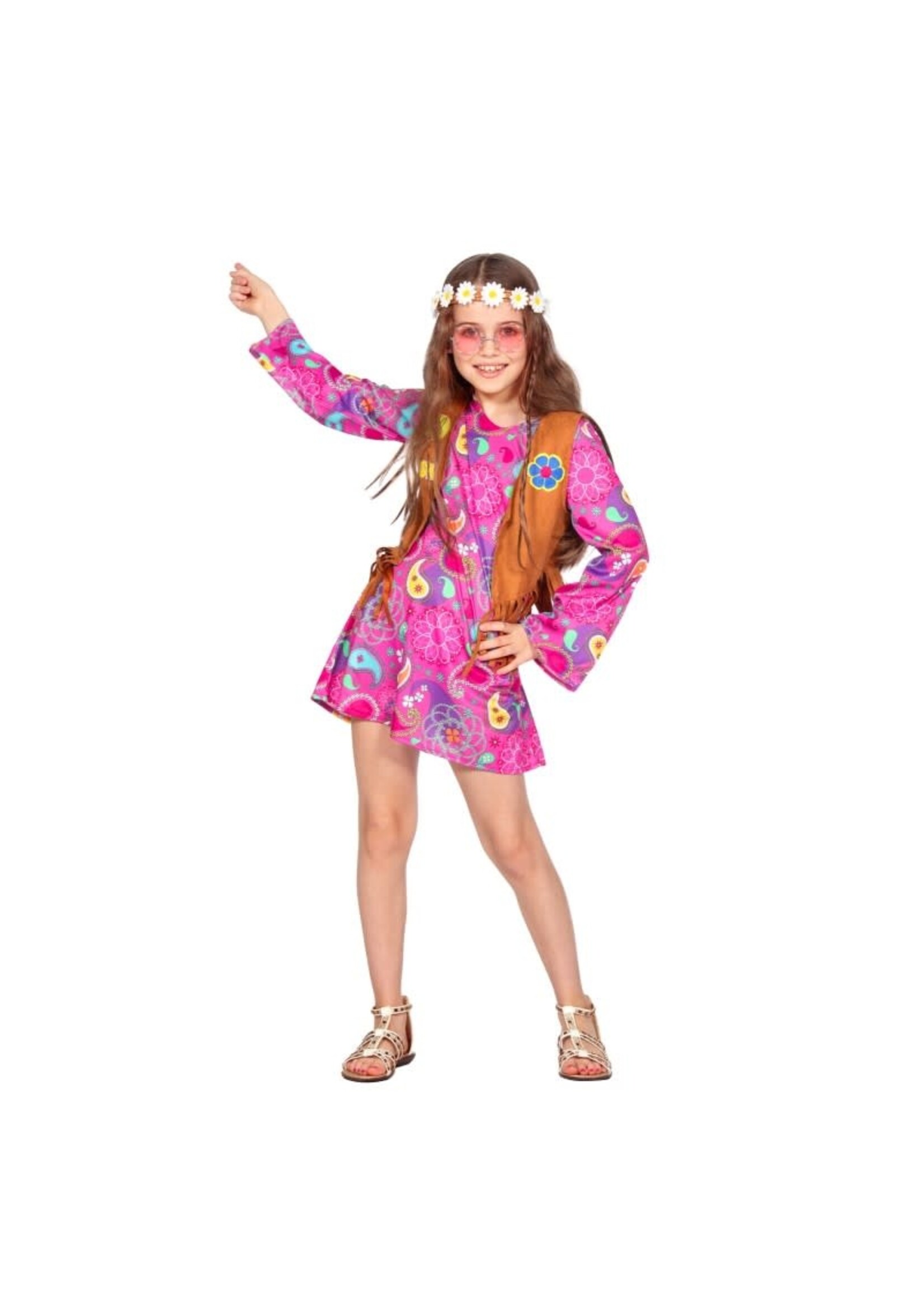 Feestkleding Breda Jurk hippie roze kind