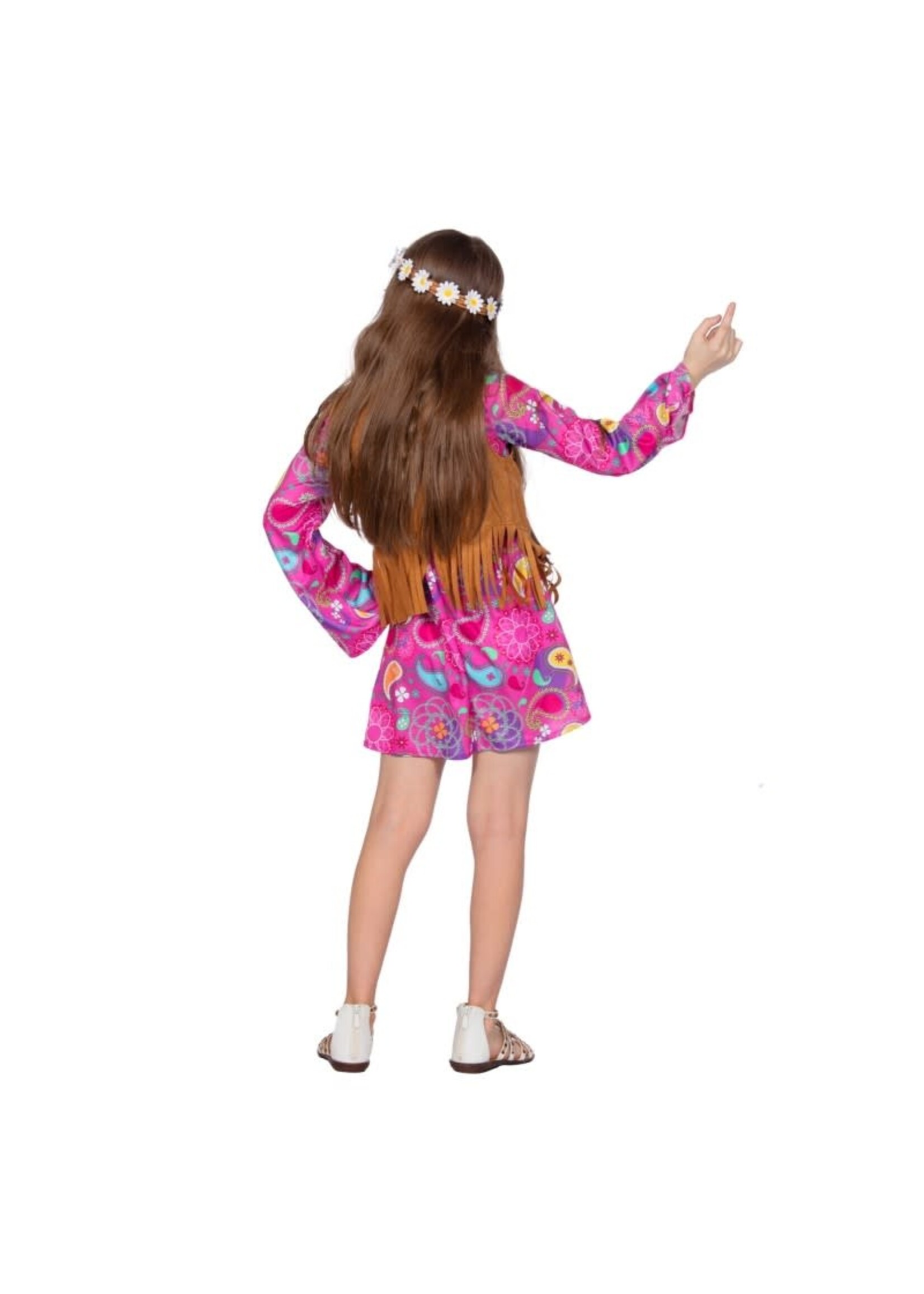 Feestkleding Breda Jurk hippie roze kind