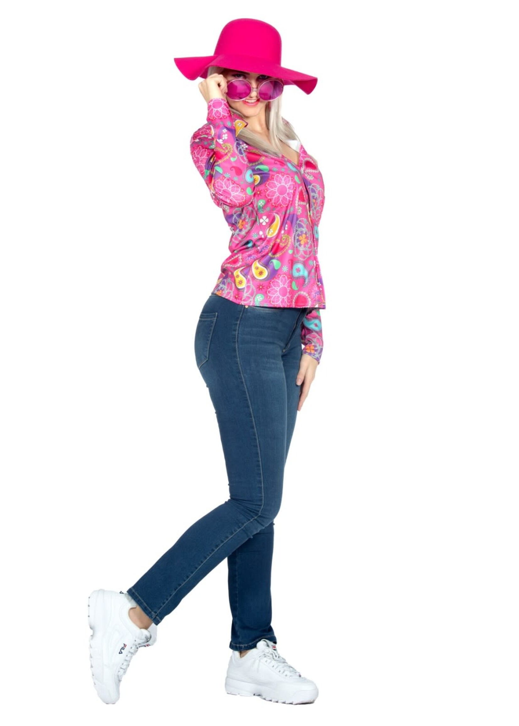 Feestkleding Breda Hippie blouse roze