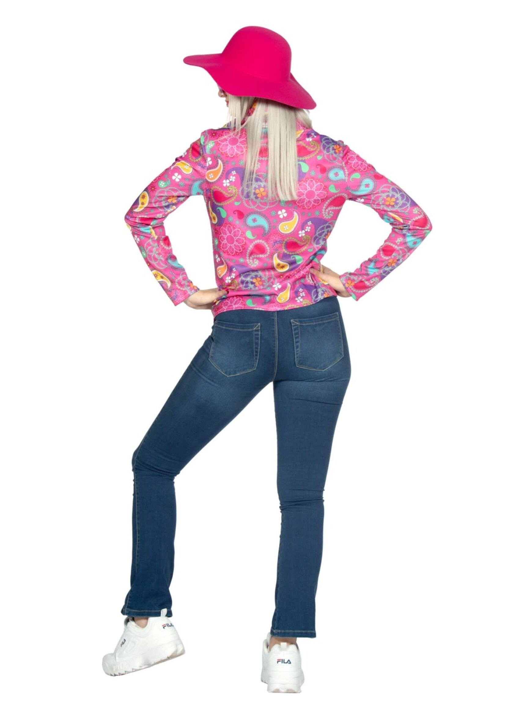 Feestkleding Breda Hippie blouse roze