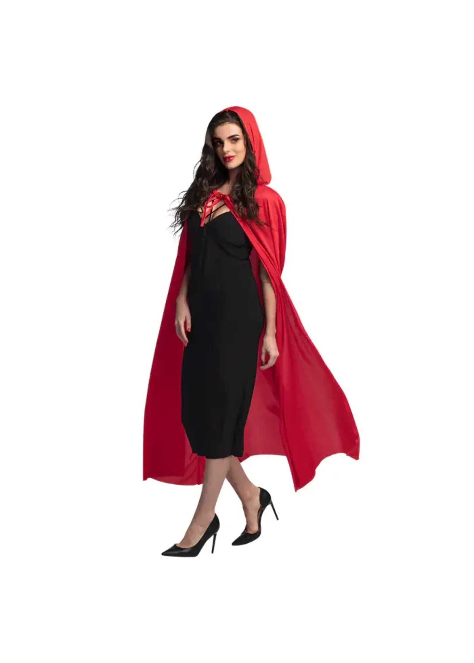 Feestkleding Breda Cape Dusk rood (180 cm)