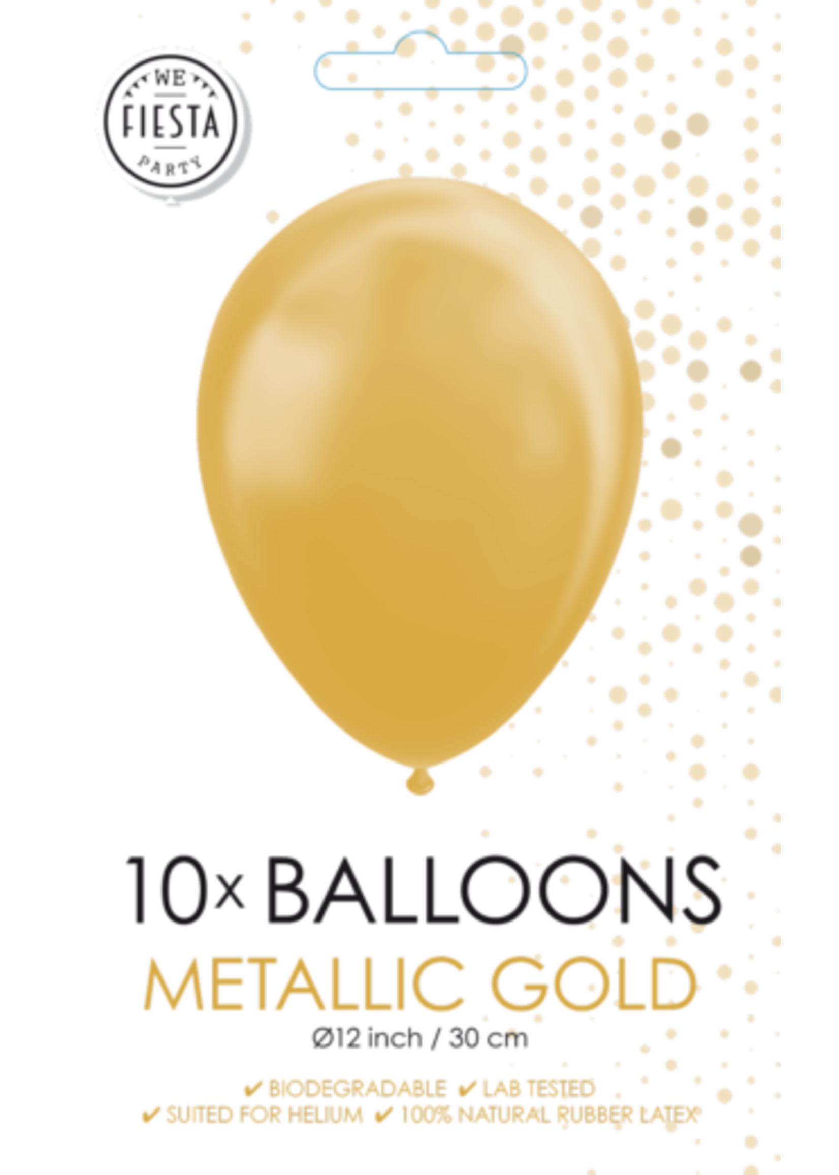 Feestkleding Breda Ballonnen metallic goud  10 stuks