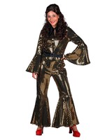 Feestkleding Breda Disco catsuit "Studio 54" Goud