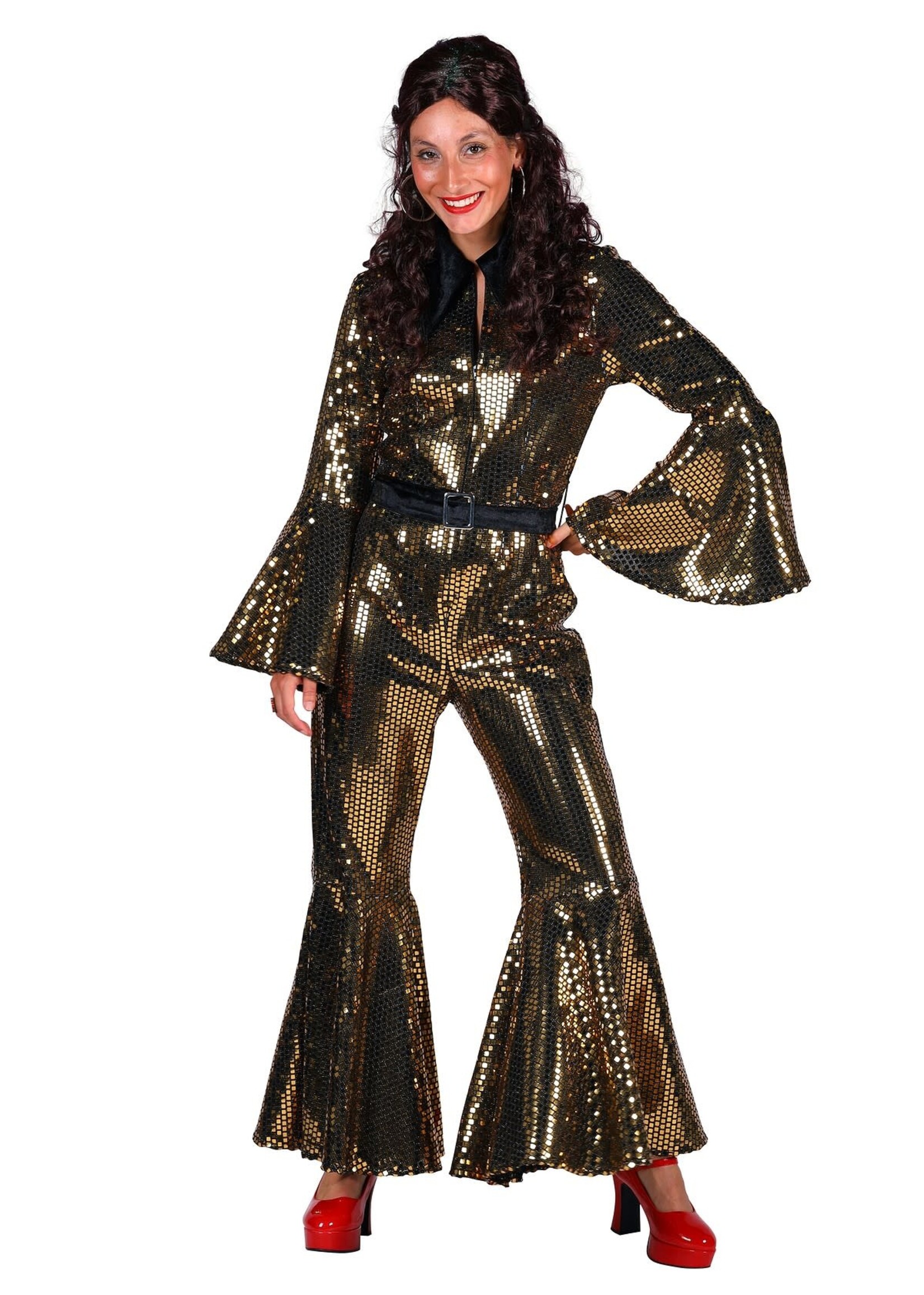 Feestkleding Breda Disco catsuit "Studio 54" Goud