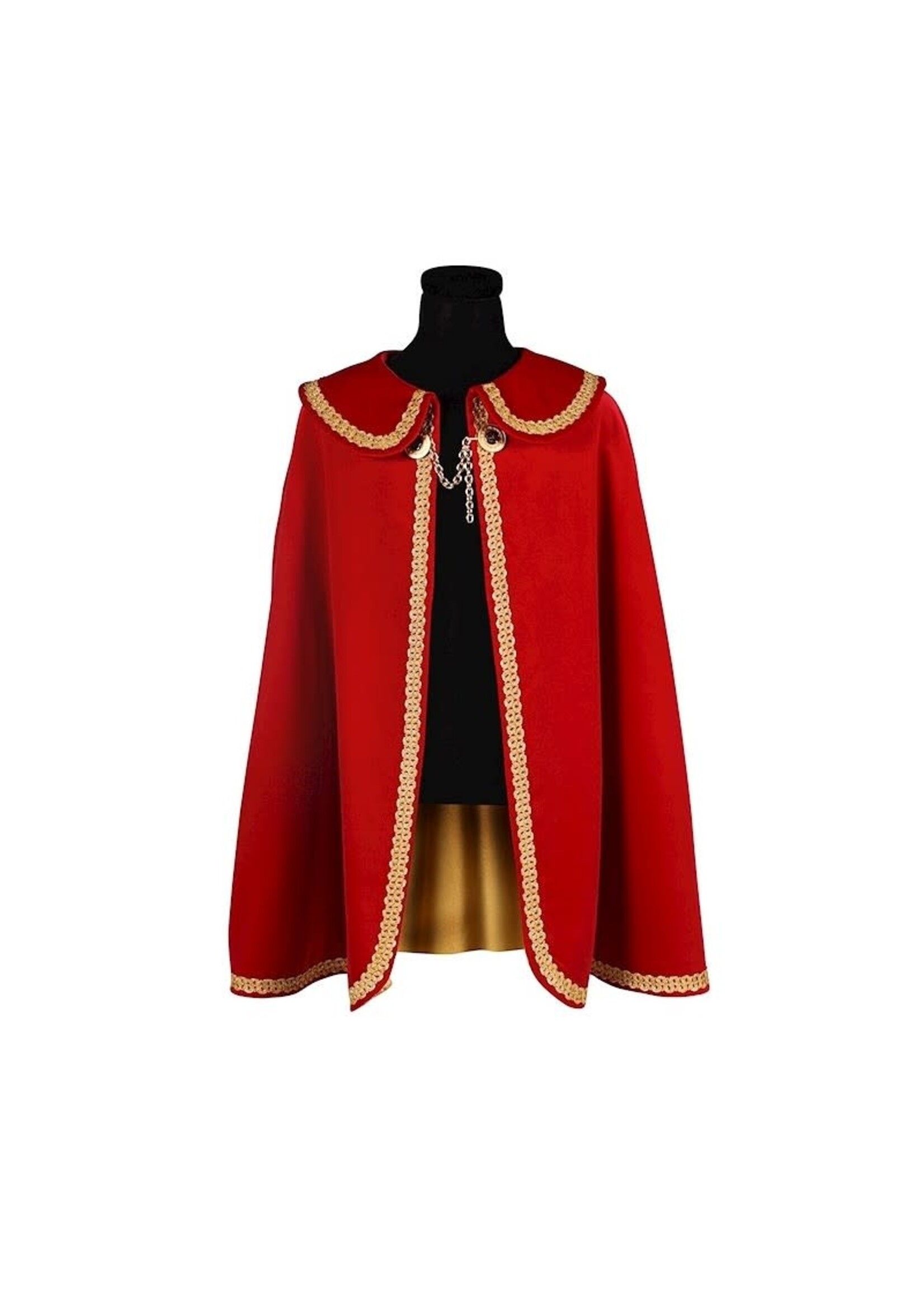 Feestkleding Breda Luxe cape rood/goud