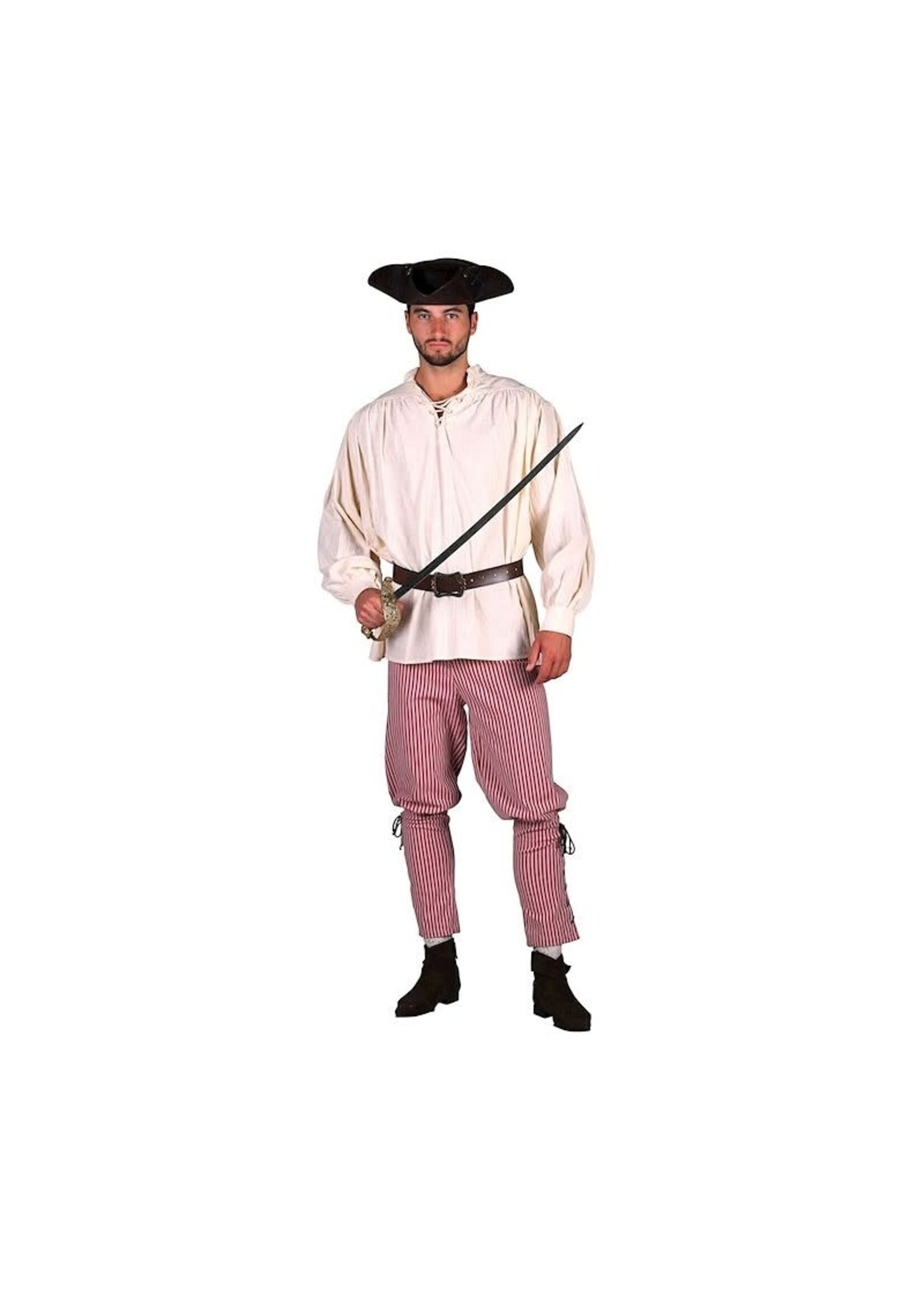 Feestkleding Breda Piraten broek rood/wit