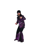 Thetru Heren discokostuum "Studio 54" Paars