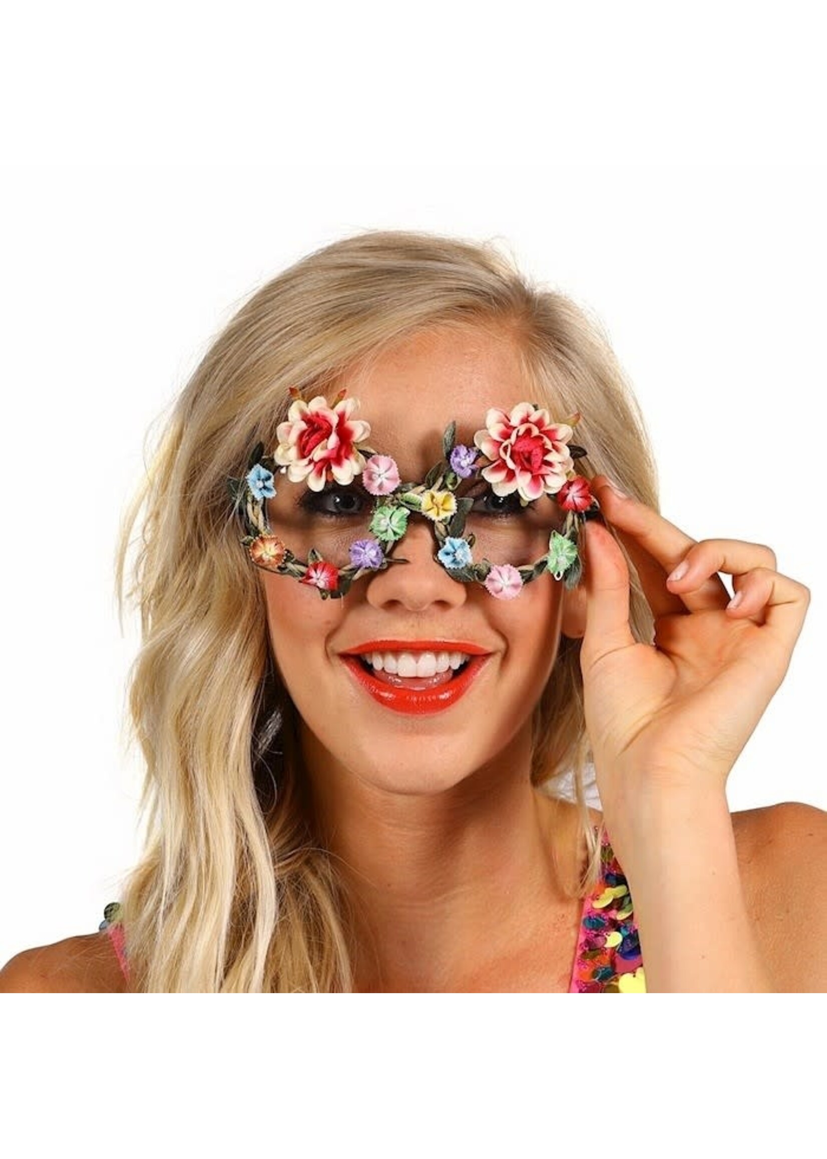 Feestkleding Breda Bril ''Flower" Mix van kleuren