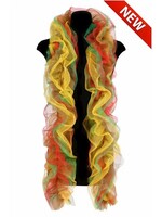 Thetru Organza Boa Deluxe Rood-Geel-Groen