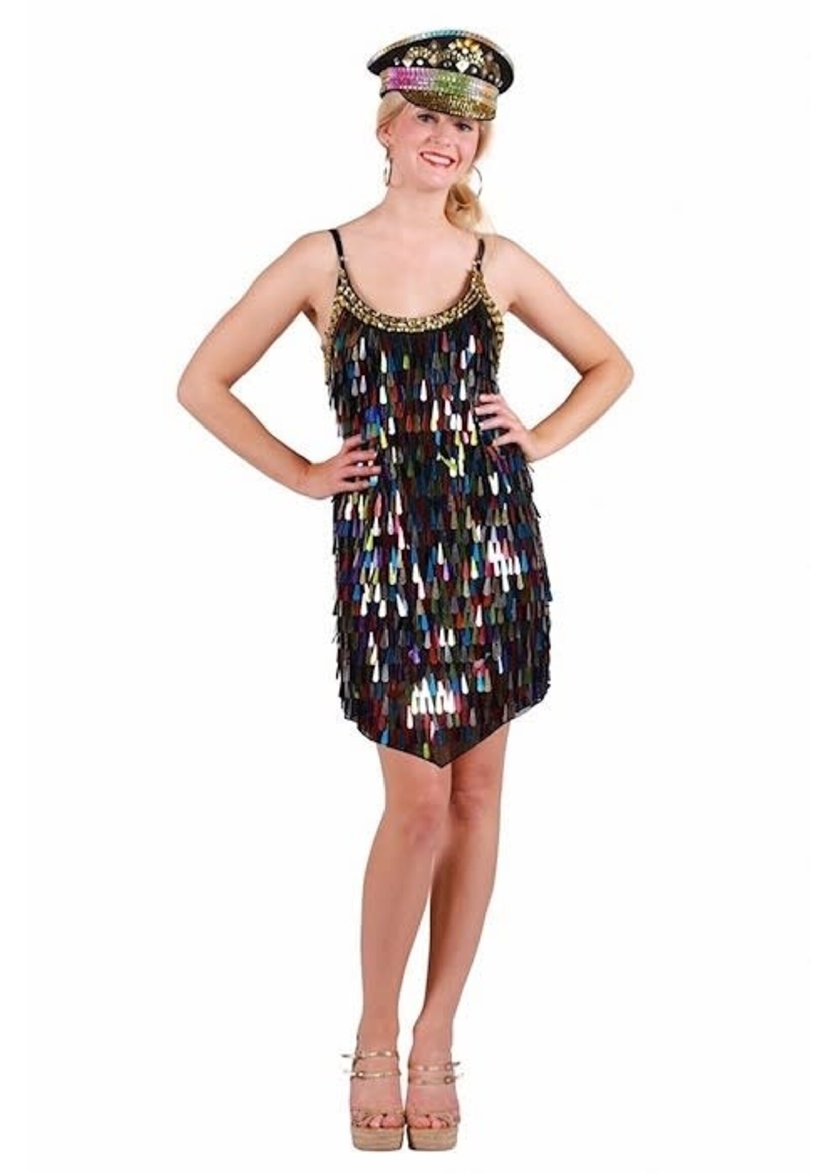 Thetru Meerkleurige cocktailjurk