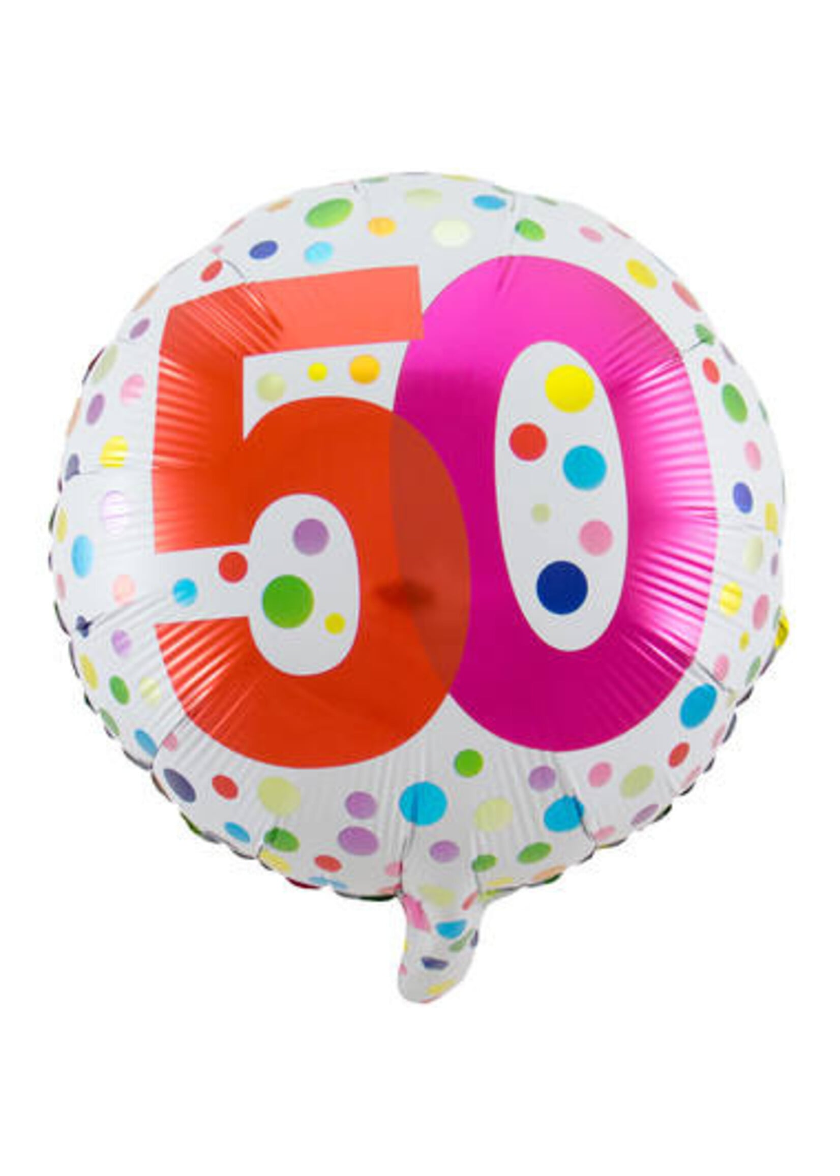 Feestkleding Breda 50 Jaar Happy Bday Dots Folieballon - 45cm