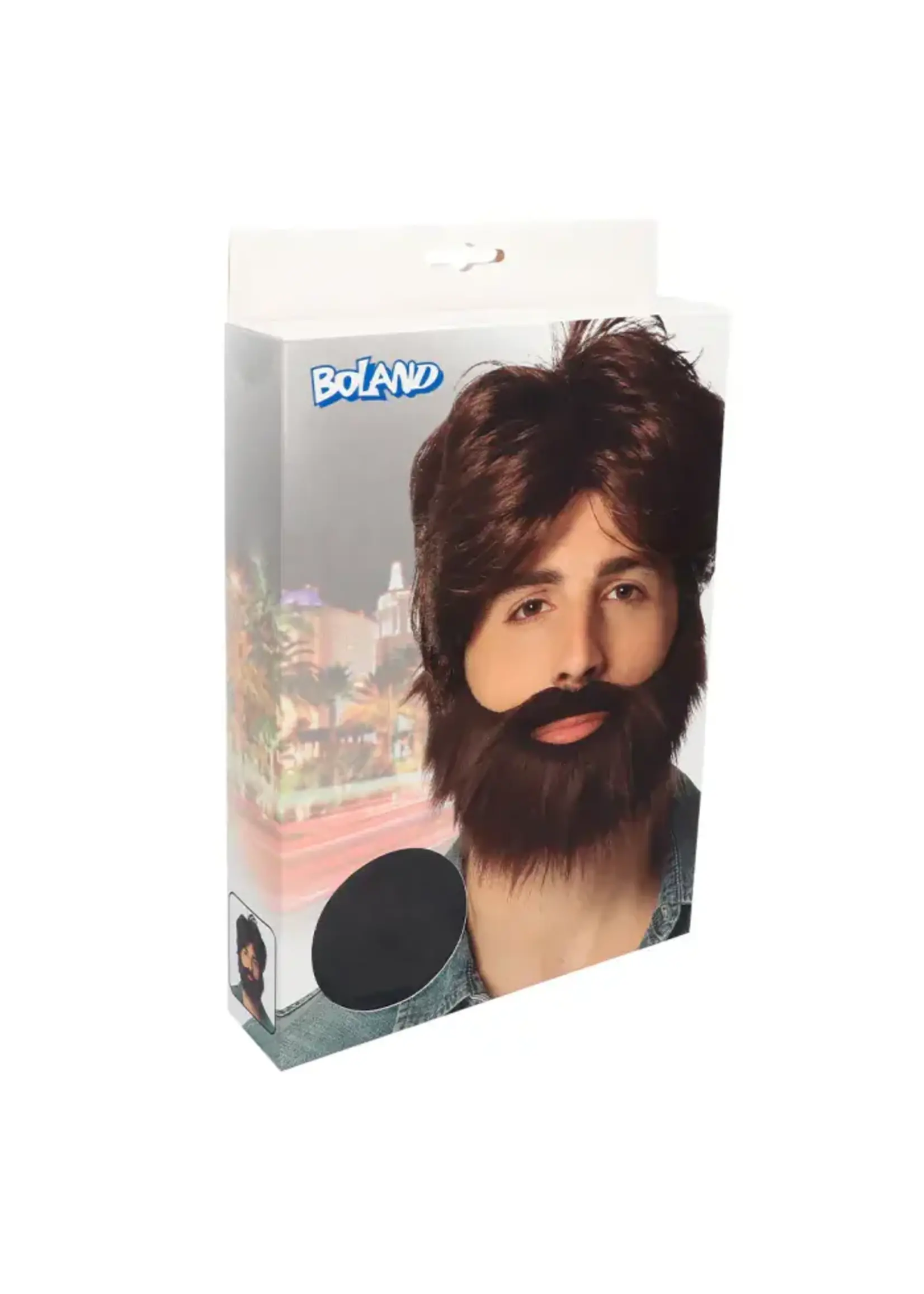 Feestkleding Breda Pruik met snor en baard