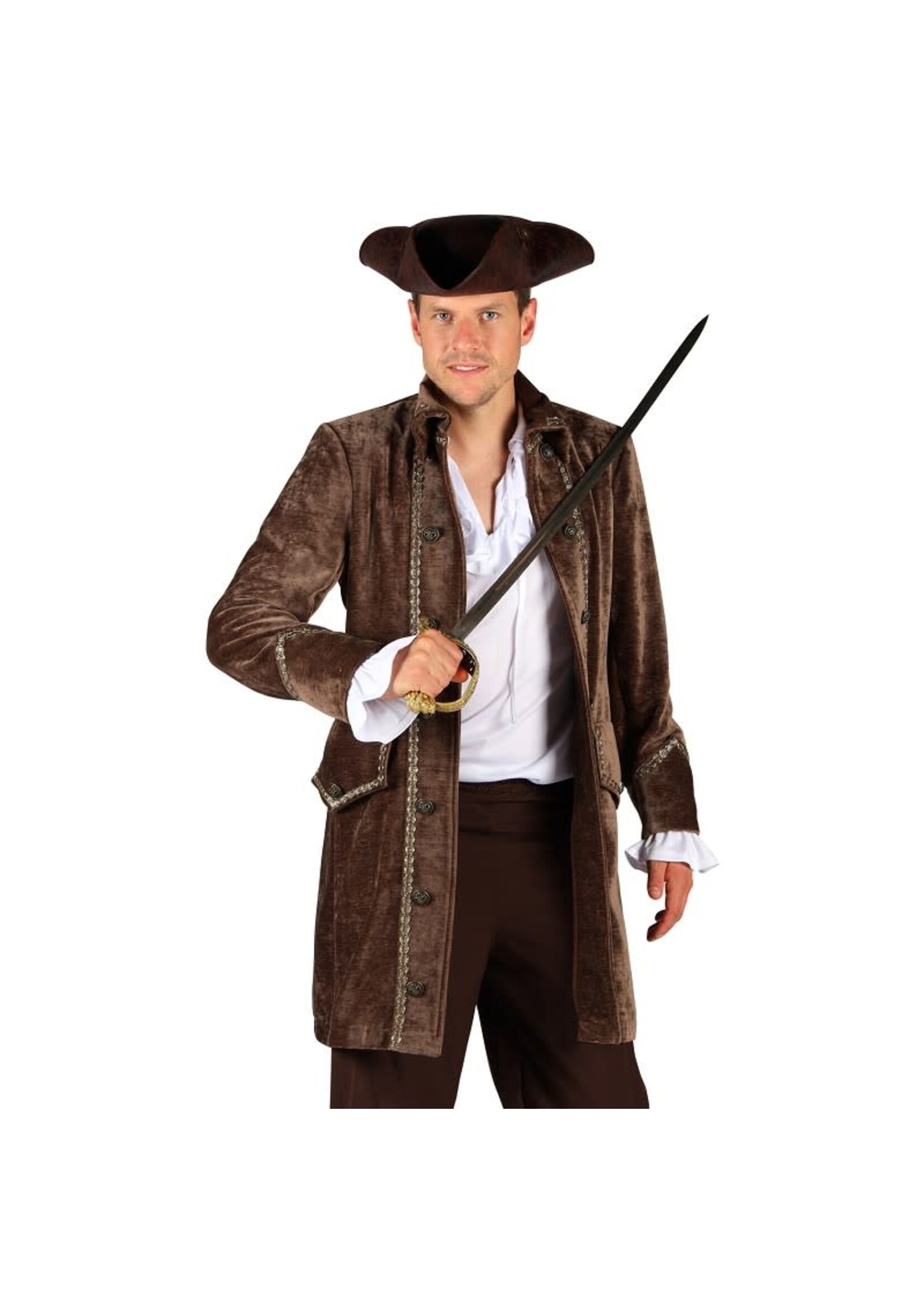 Feestkleding Breda Jas Heren Buccaneer bruin