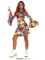 Feestkleding Breda Flower hippie kostuum