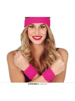 Feestkleding Breda Zweetbandjes set roze