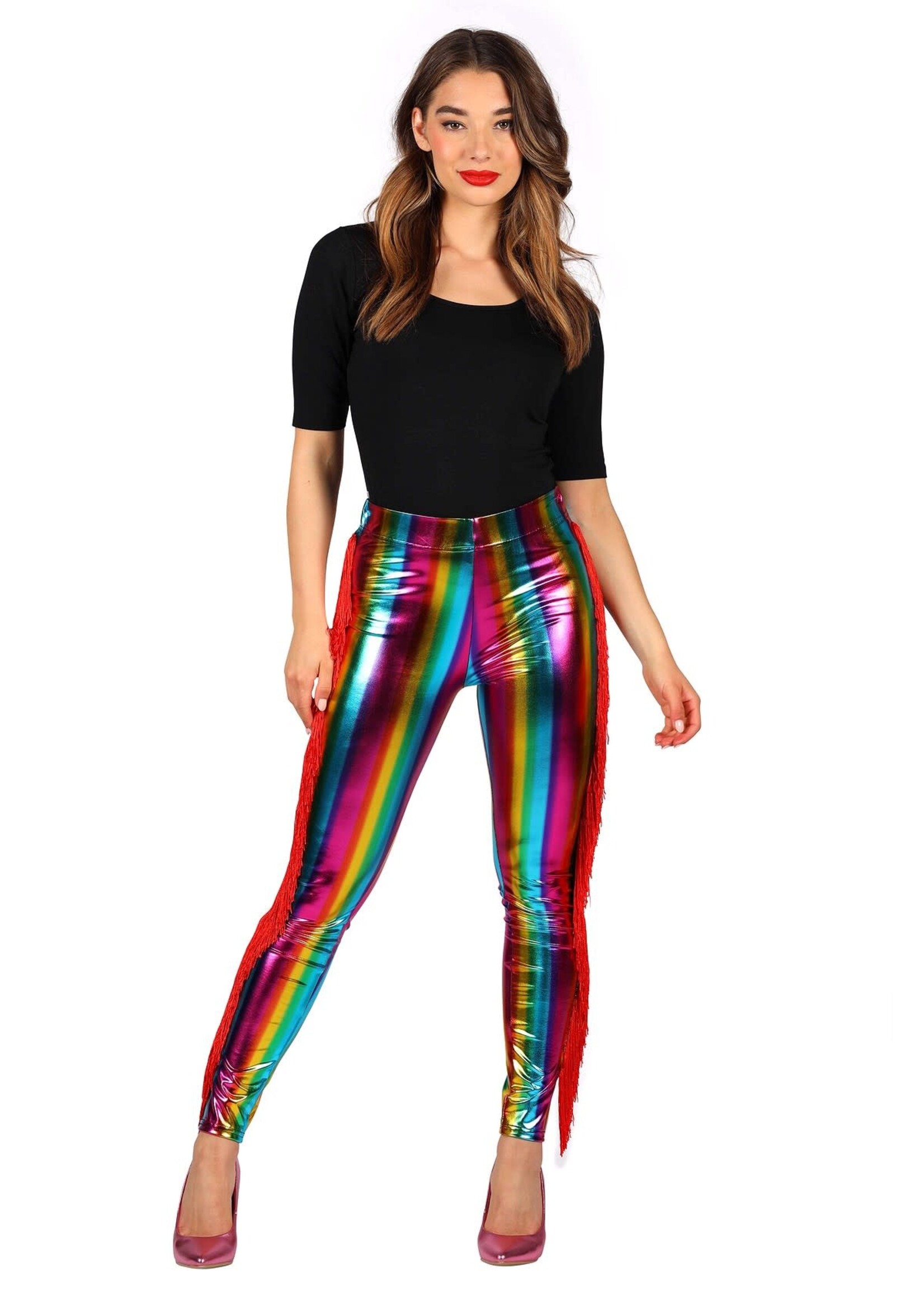 Thetru Broek Dames Metallic Franjes