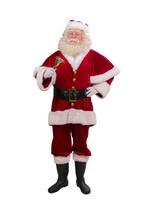 Feestkleding Breda Kerstman met cape, Rood-Wit