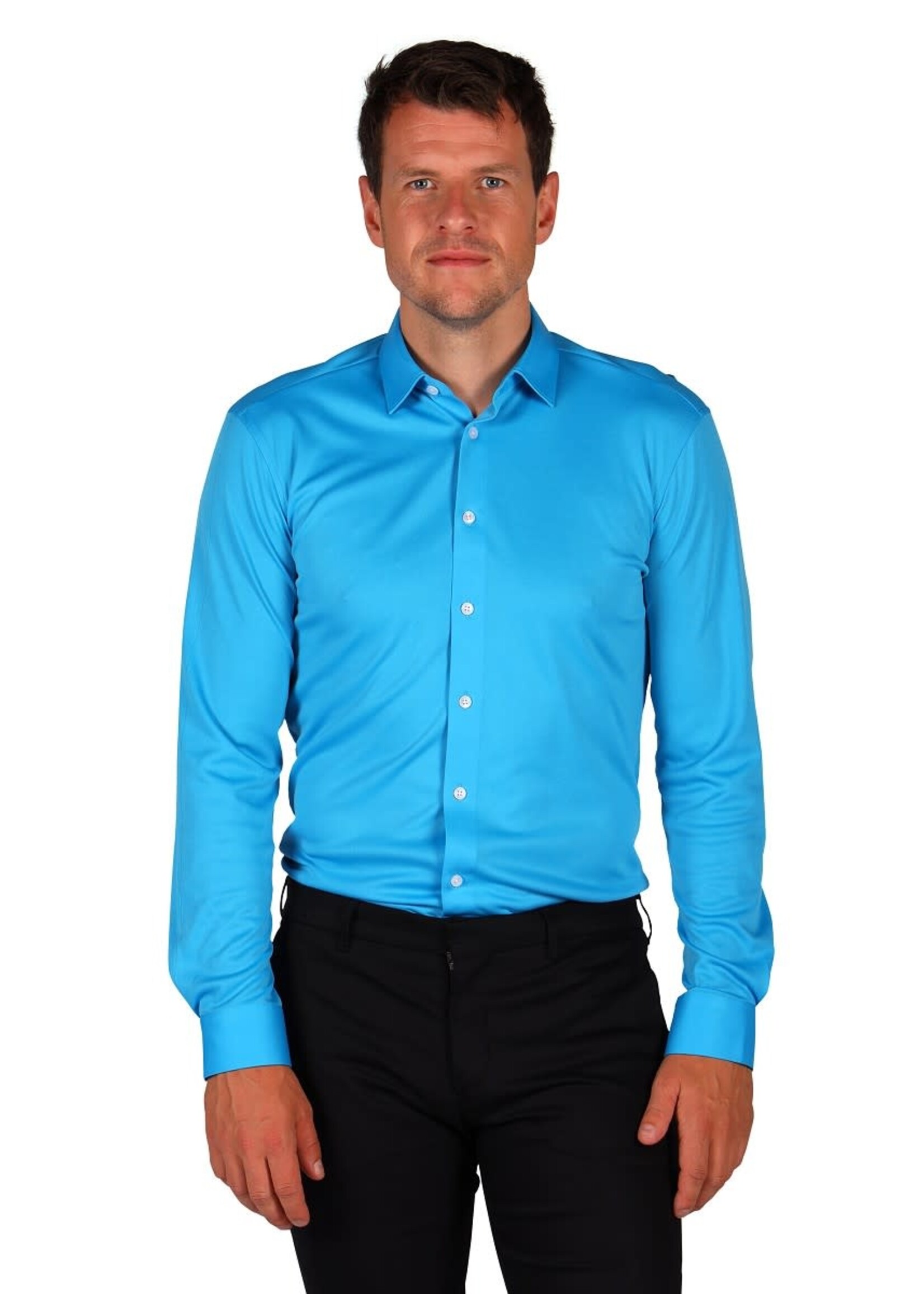 Feestkleding Breda Herenhemd "Basic colours" Turquoise