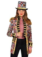 Thetru Damesjas African Look Rood-Wit