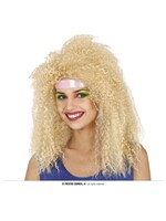 Feestkleding Breda Pruik dames blonde krullen