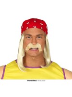 Feestkleding Breda Pruik Wrestler met snor