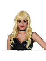 Feestkleding Breda Damespruik blond met krullend haar