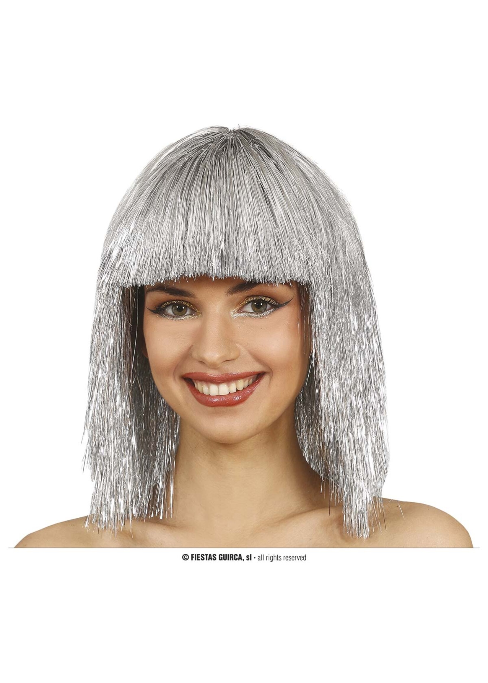 Feestkleding Breda Pruik zilver