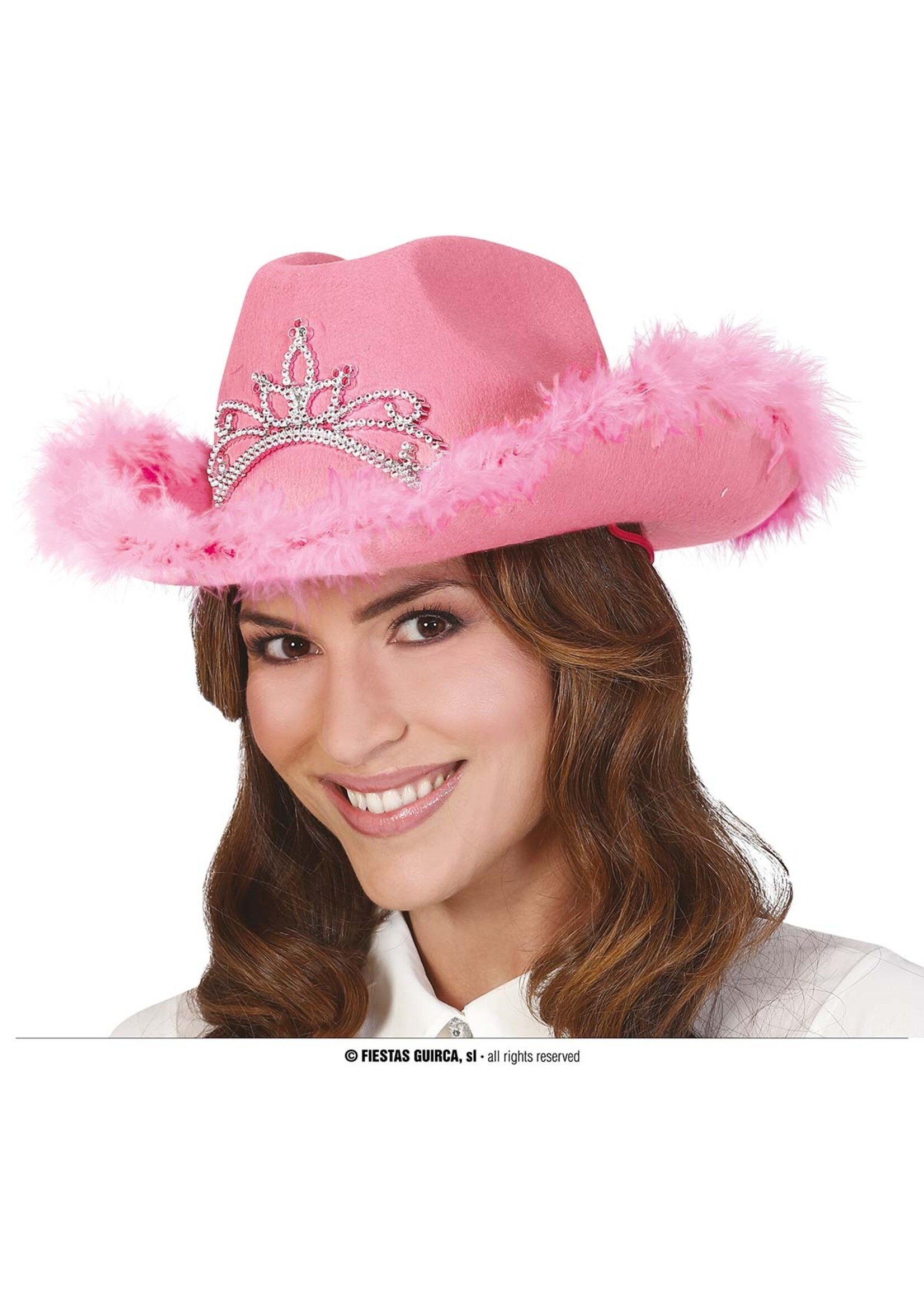 Feestkleding Breda Cowboyhoed roze