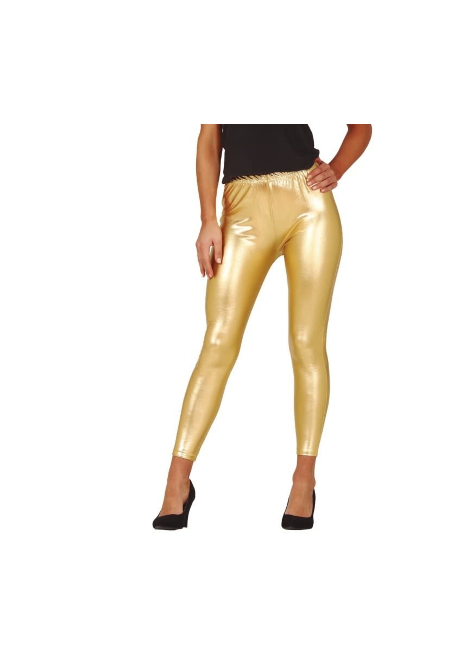 Feestkleding Breda Legging Metallic goud