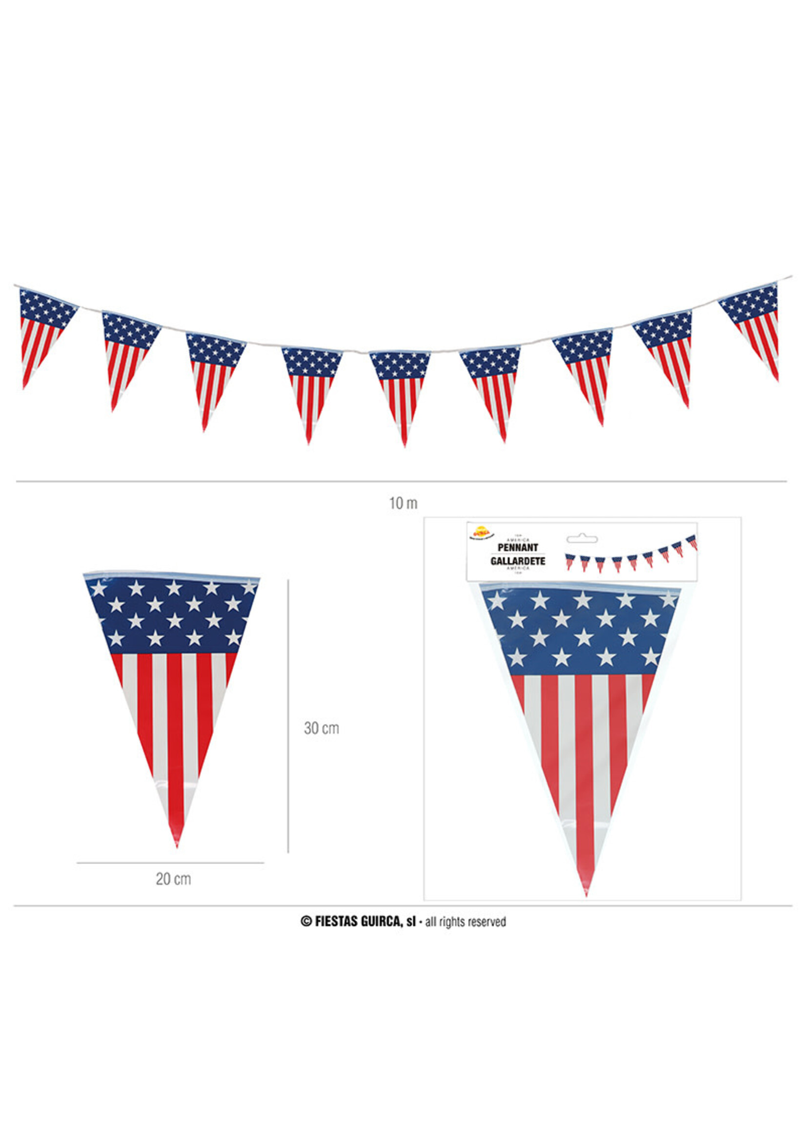 Feestkleding Breda Vlaggelijn Amerikaanse vlag