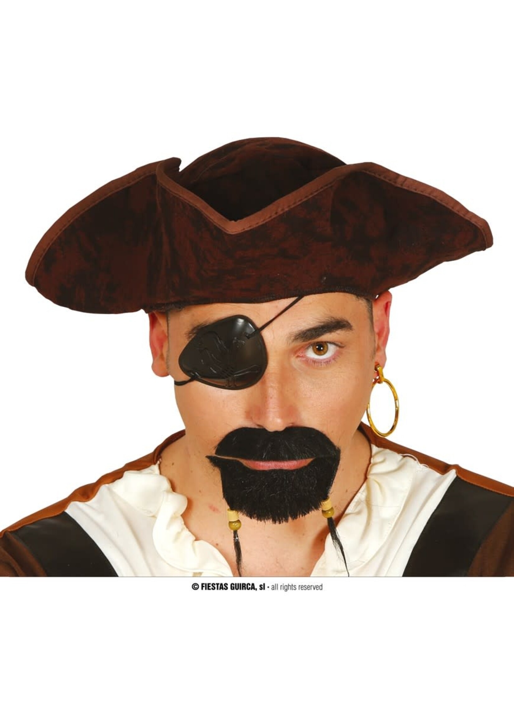 Feestkleding Breda Piraten baard met snor