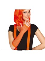 Feestkleding Breda Handschoenen neon oranje