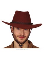 Feestkleding Breda Hoed Cowboy bruin extra groot