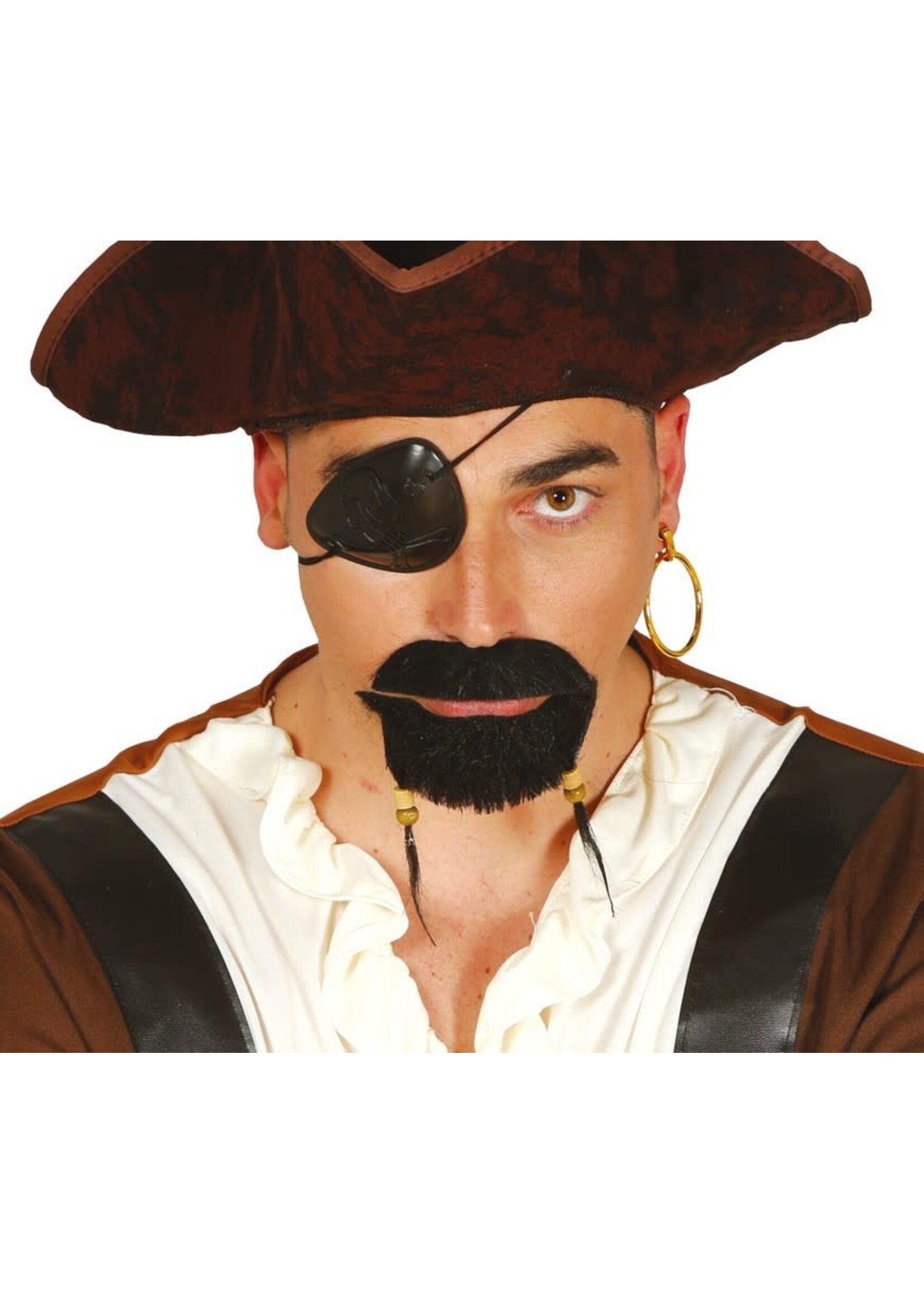 Fiestas Guirca Set piraten ooglapje en oorbel