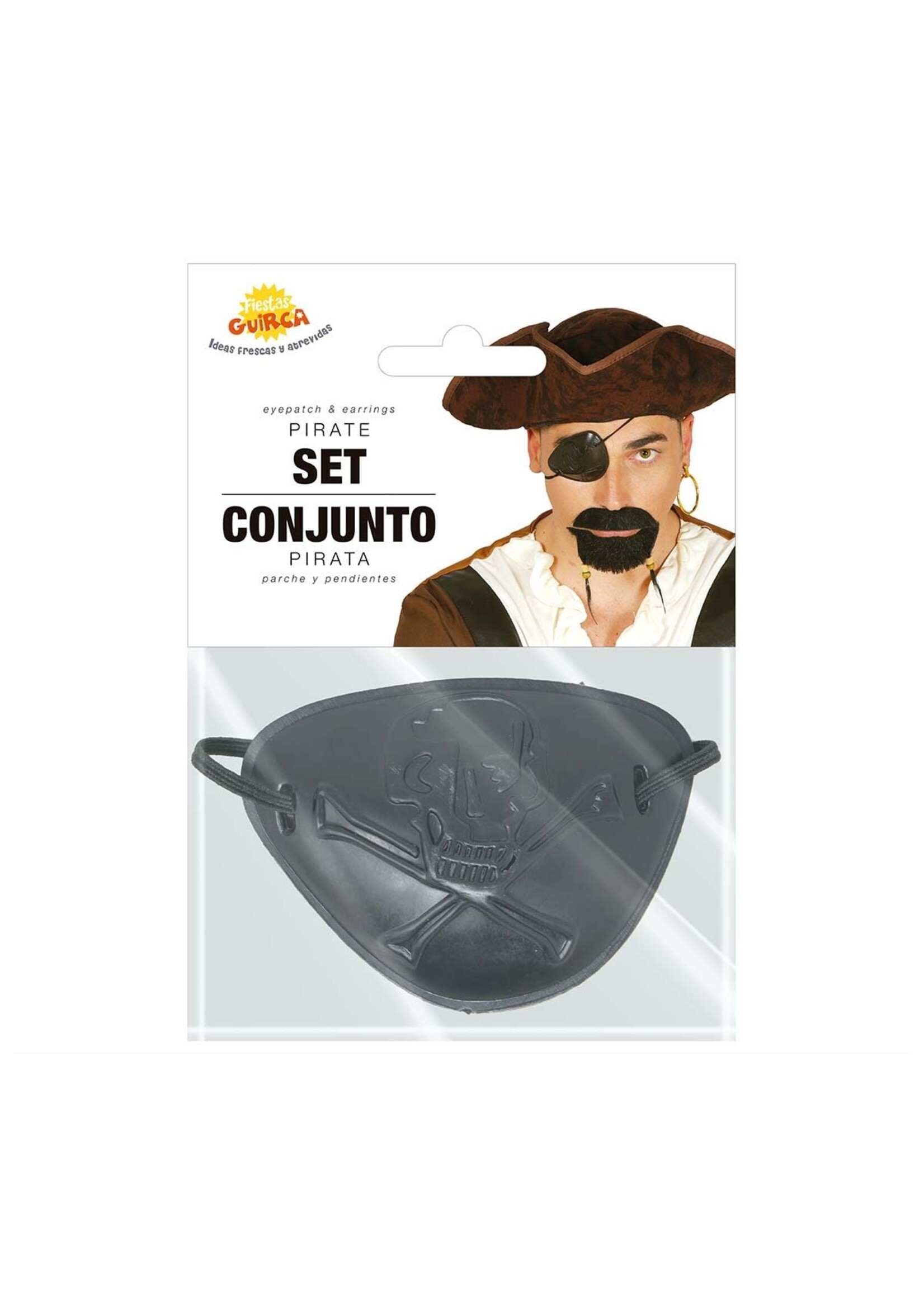 Fiestas Guirca Set piraten ooglapje en oorbel