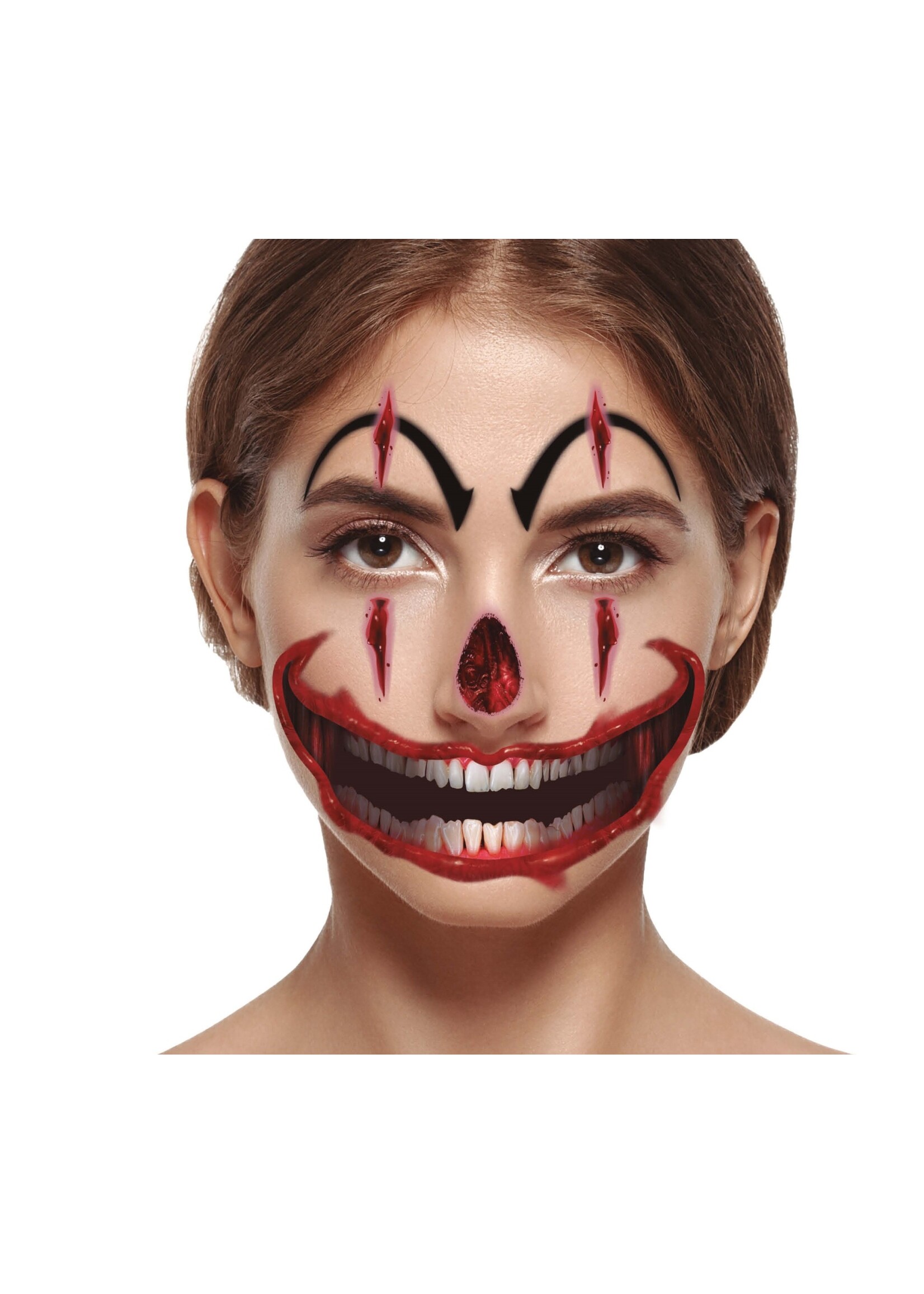 Feestkleding Breda Tattoo gezicht clown